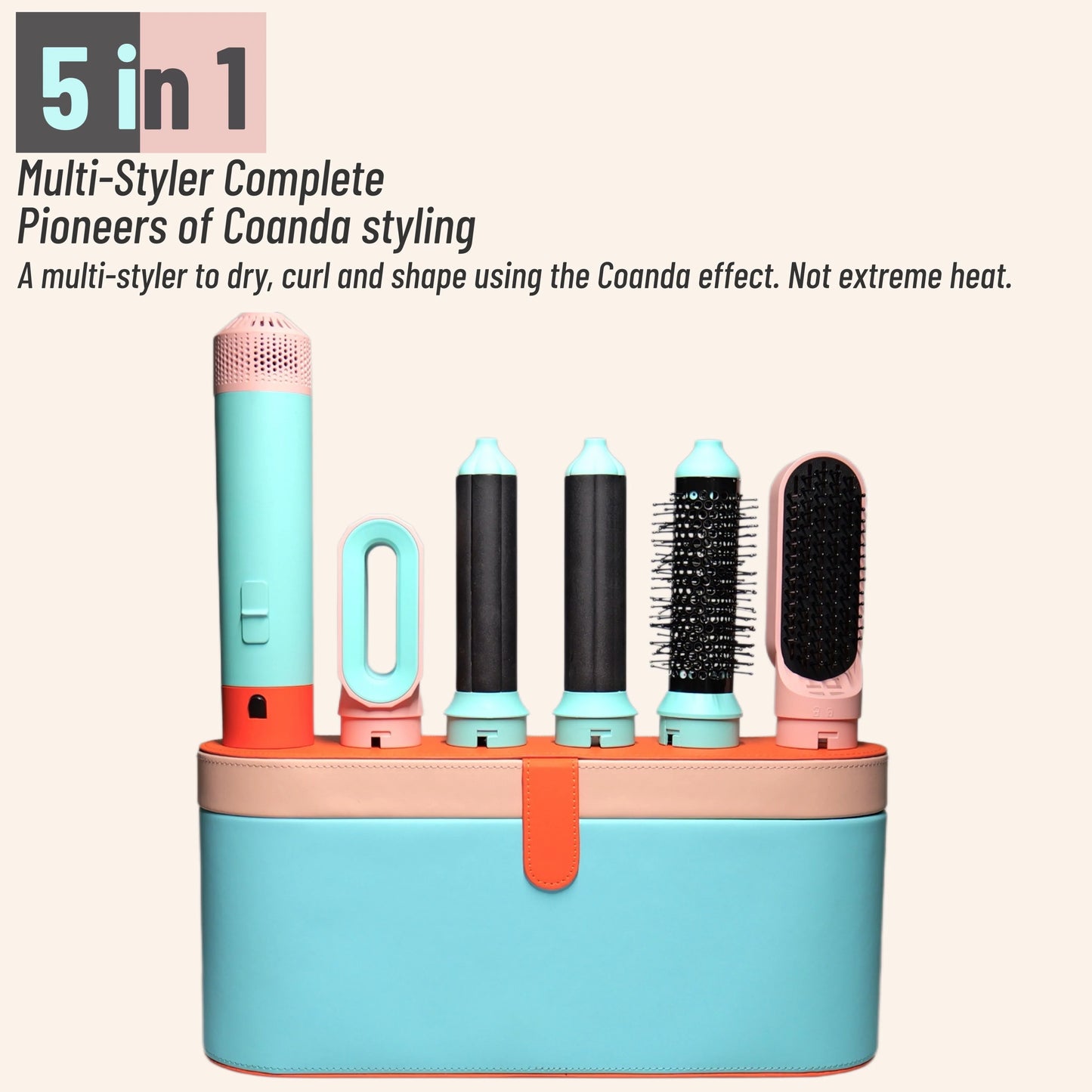 5 in 1 Multi Styler New Design Hair Dryer for Hair 5 in 1 Hair Styler with Curling Barrel Hot Air Brush Styling Tool Multistyler